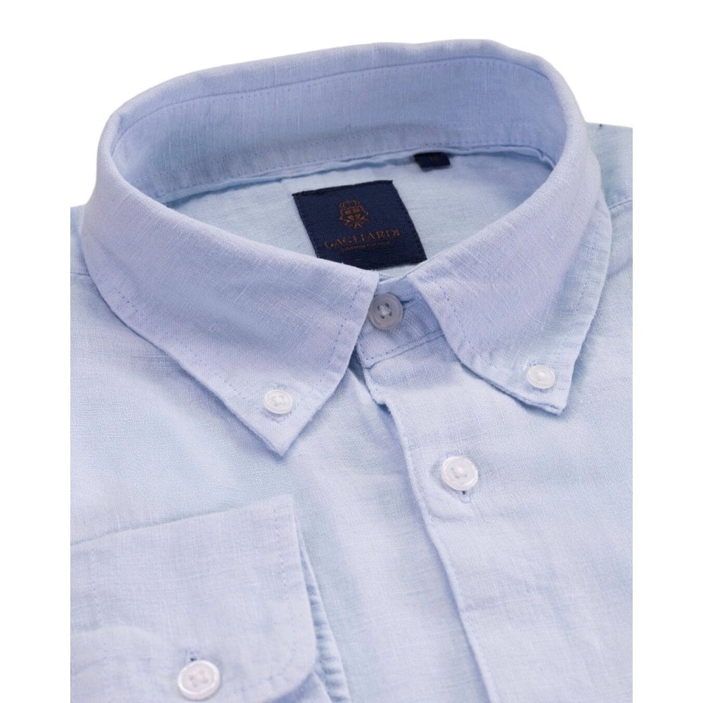 Garment Dyed Linen Button Down Shirt