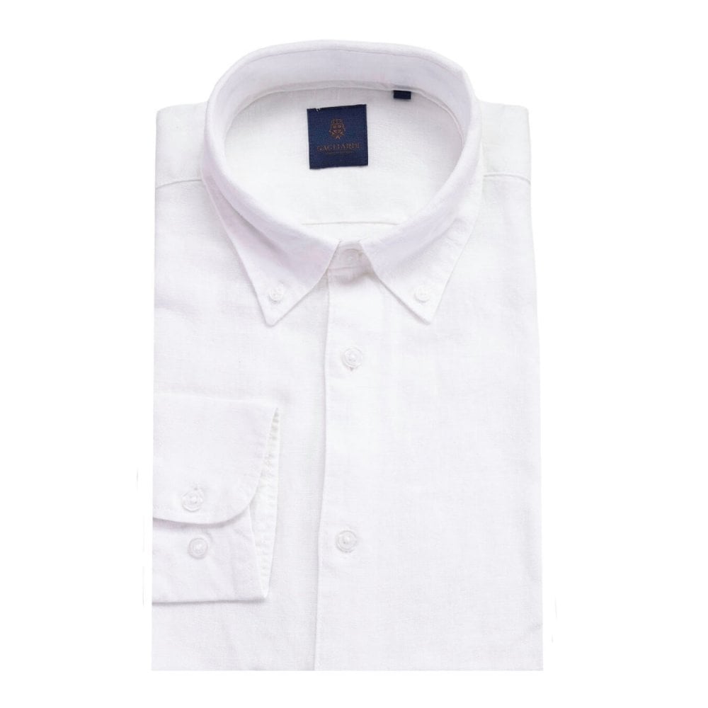 Garment Dyed Linen Button Down Shirt