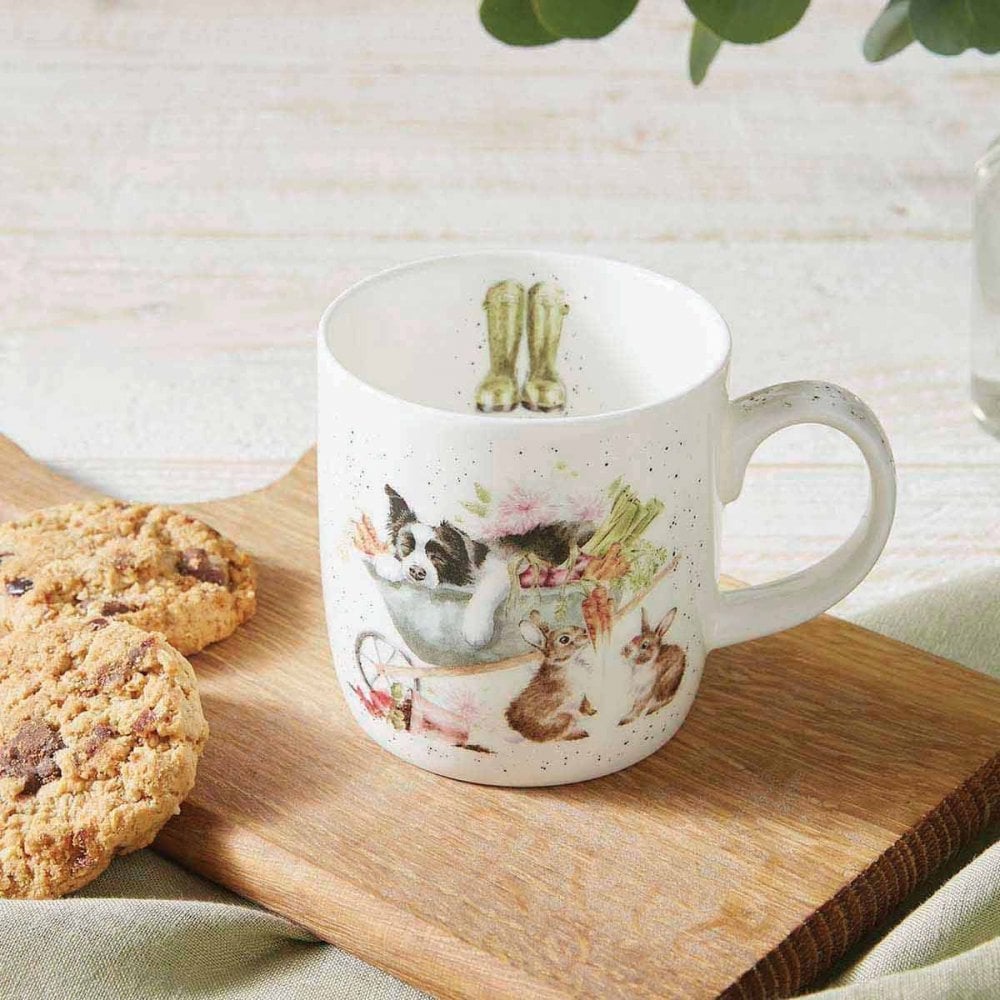 'Sleeping on the Job' Dog, Cat and Rabbit Mug