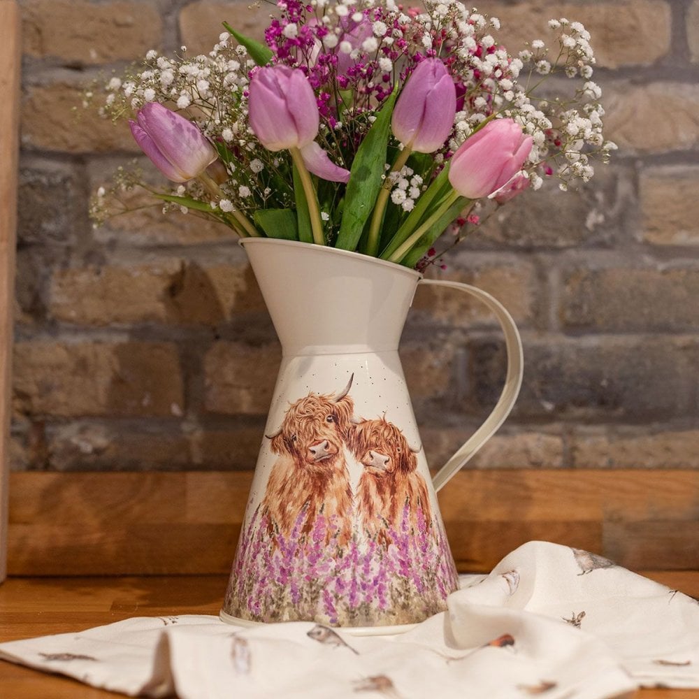 'Gentle Giants' Highland Cow Flower Jug
