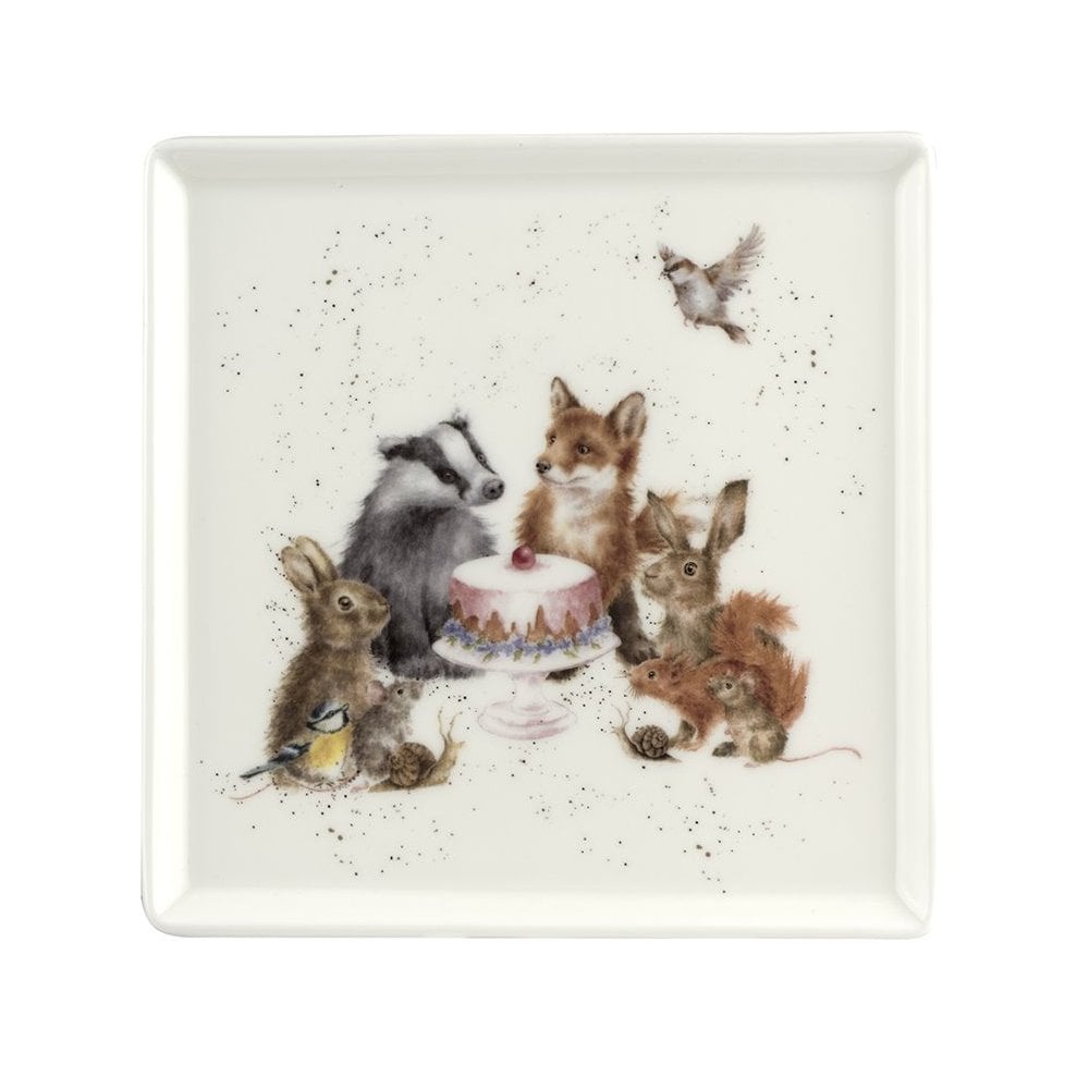 'Woodland Party' Square Plate