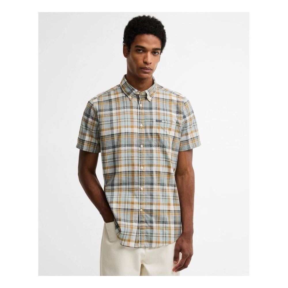 Baycliff Checked Tailored Short-Sleeved Shirt