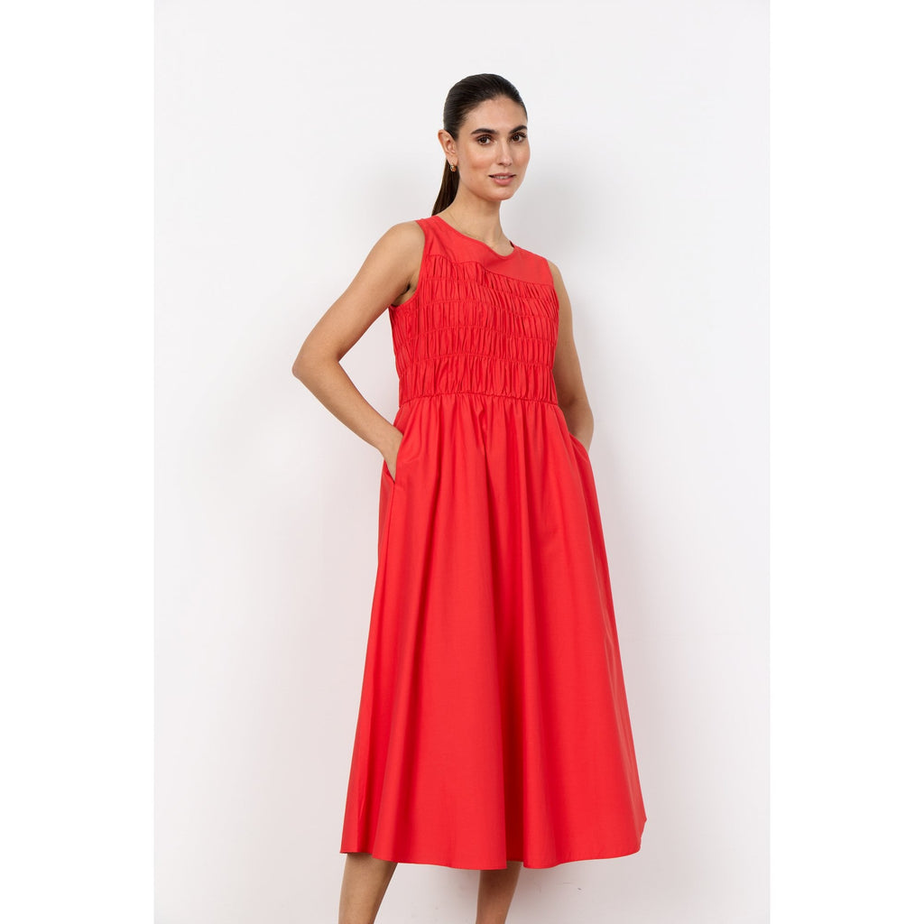 SC-Netti 107 Sleeveless Ruched Dress