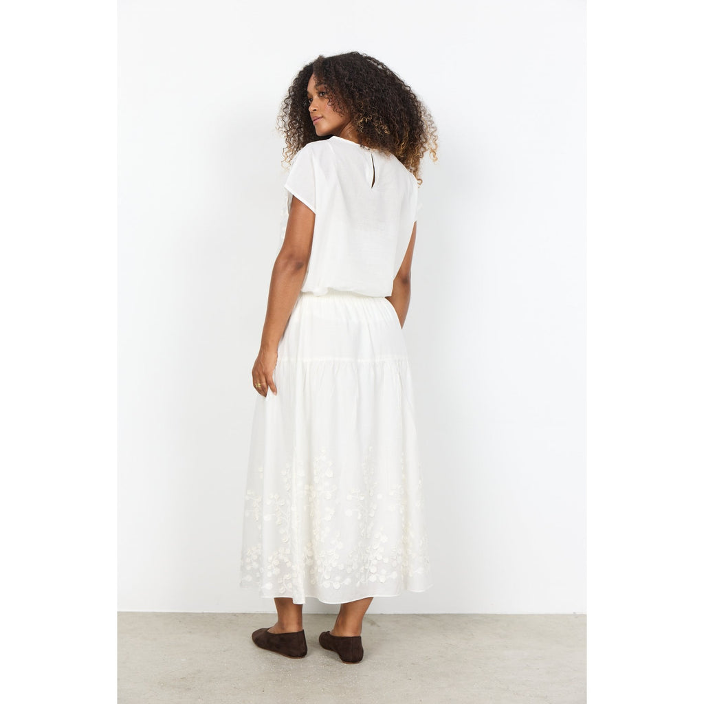 SC-Fahima 2 Floral Embroidery Mid-Length Skirt