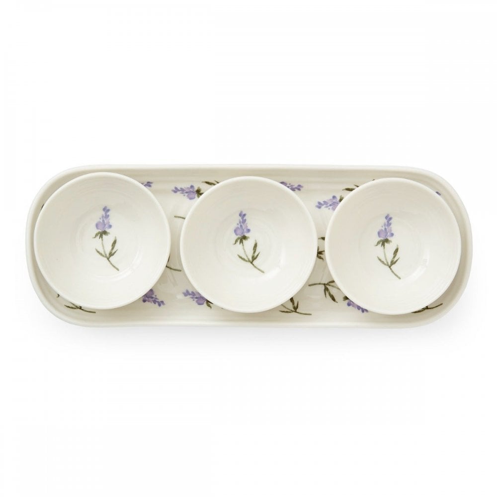 Lavandula 3 Bowl & Tray Set