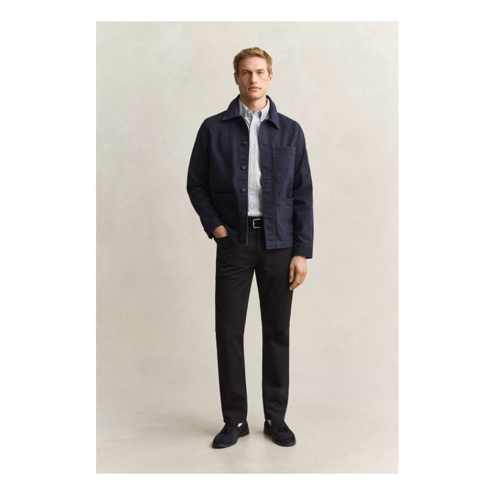 Regular Fit Brushed Twill Overshirt