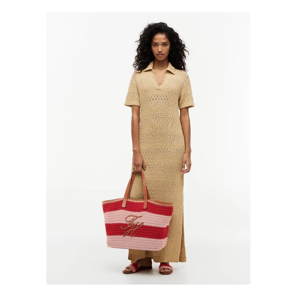 Nautical Stripe Logo Appliqué Woven Tote