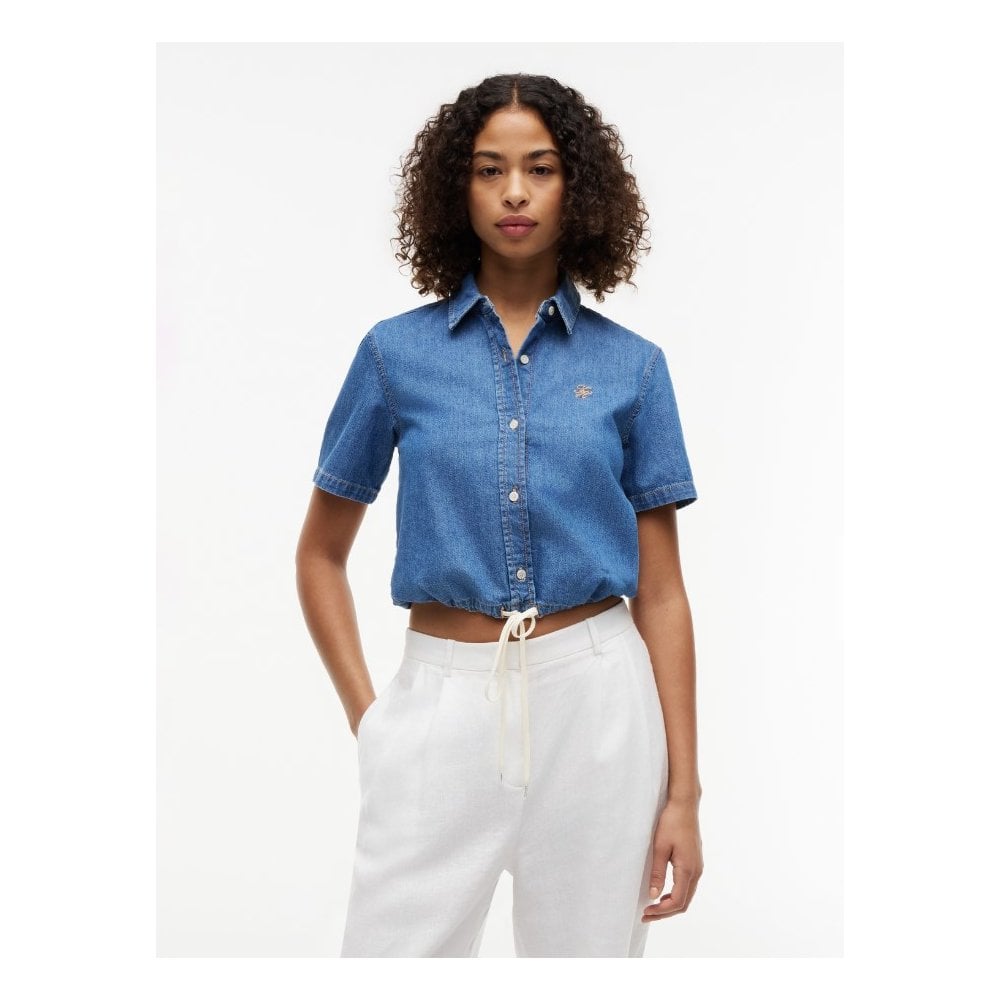 Mia Boxy Tie Denim Shirt