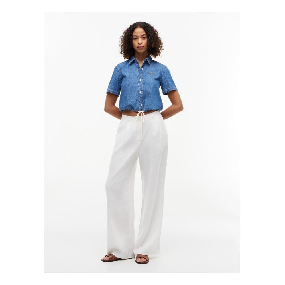Mia Boxy Tie Denim Shirt