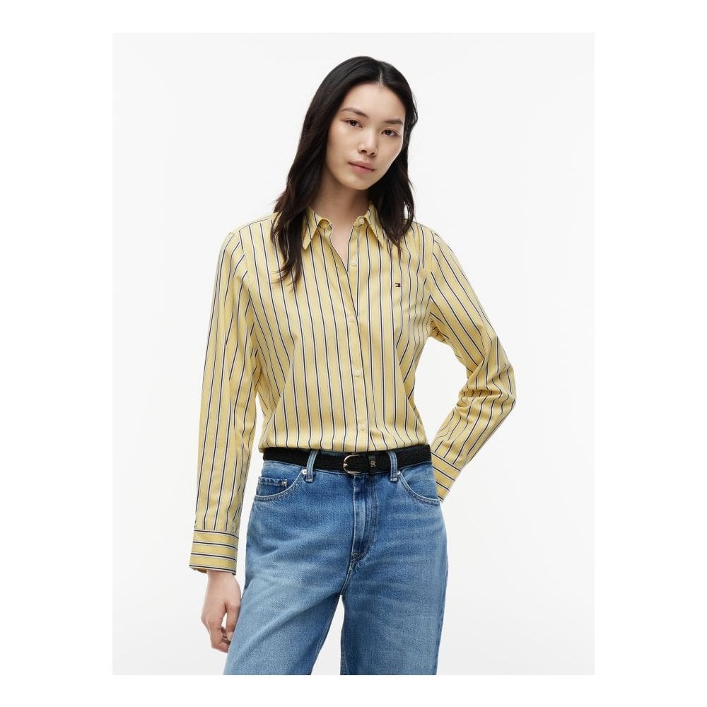 Regular Fit Flag Embroidery Poplin Shirt