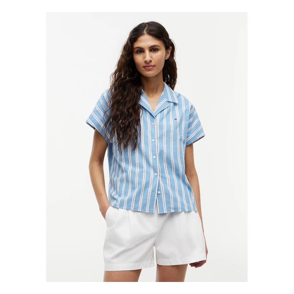 Relaxed Fit Poplin Short Sleeve Shirt