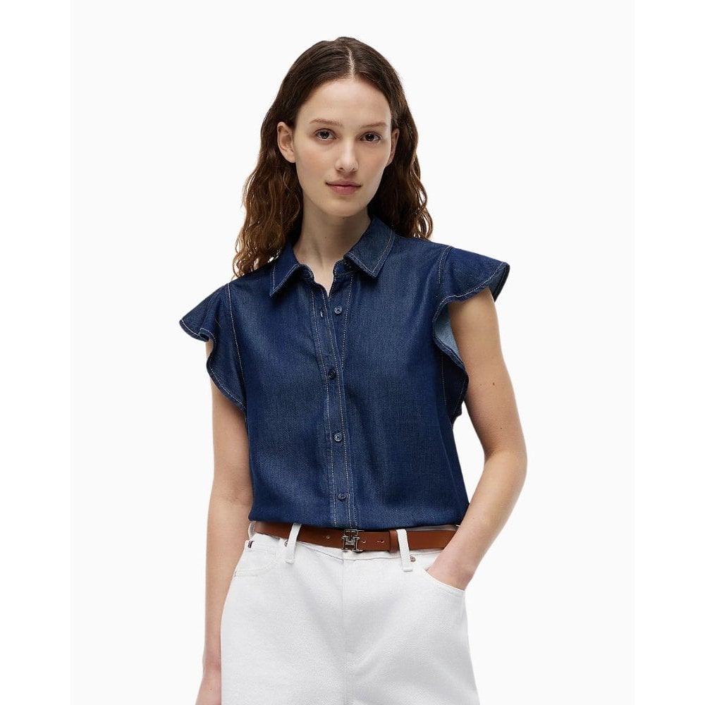Volant Denim Shirt