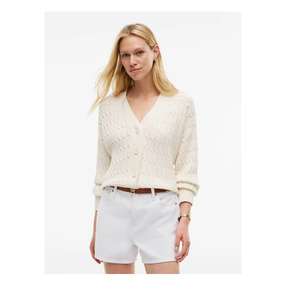 Cable Knit Oversized V-Neck Cardigan