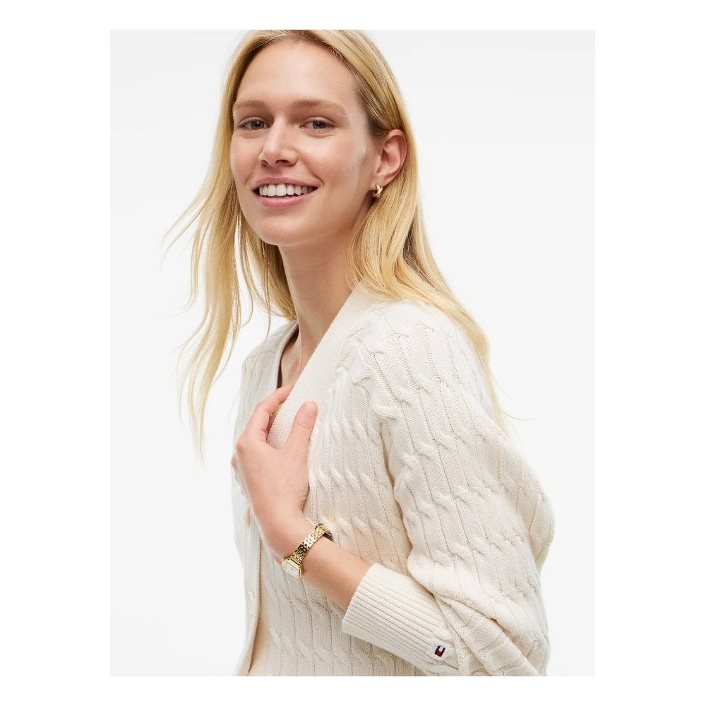 Cable Knit Oversized V-Neck Cardigan