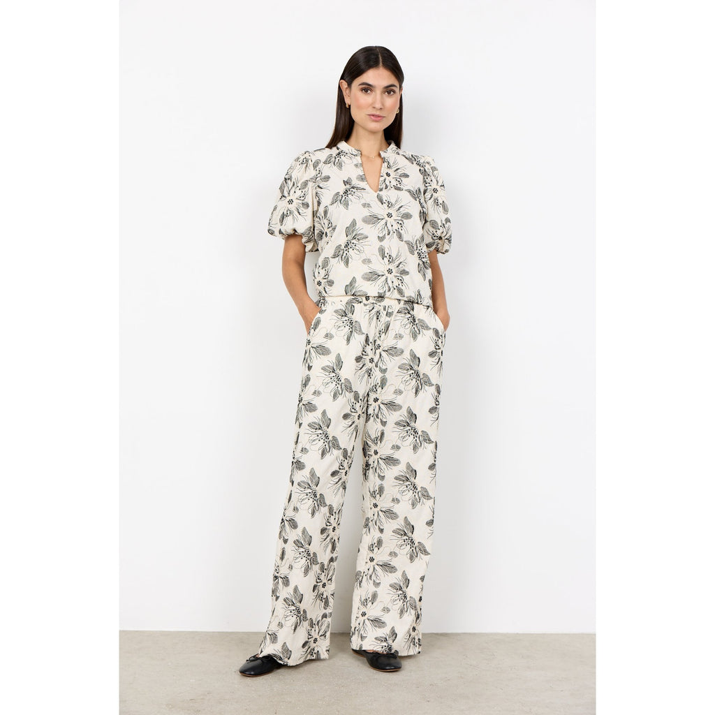 SC-Gabriele 2-C Relaxed Fit Floral Print Pants