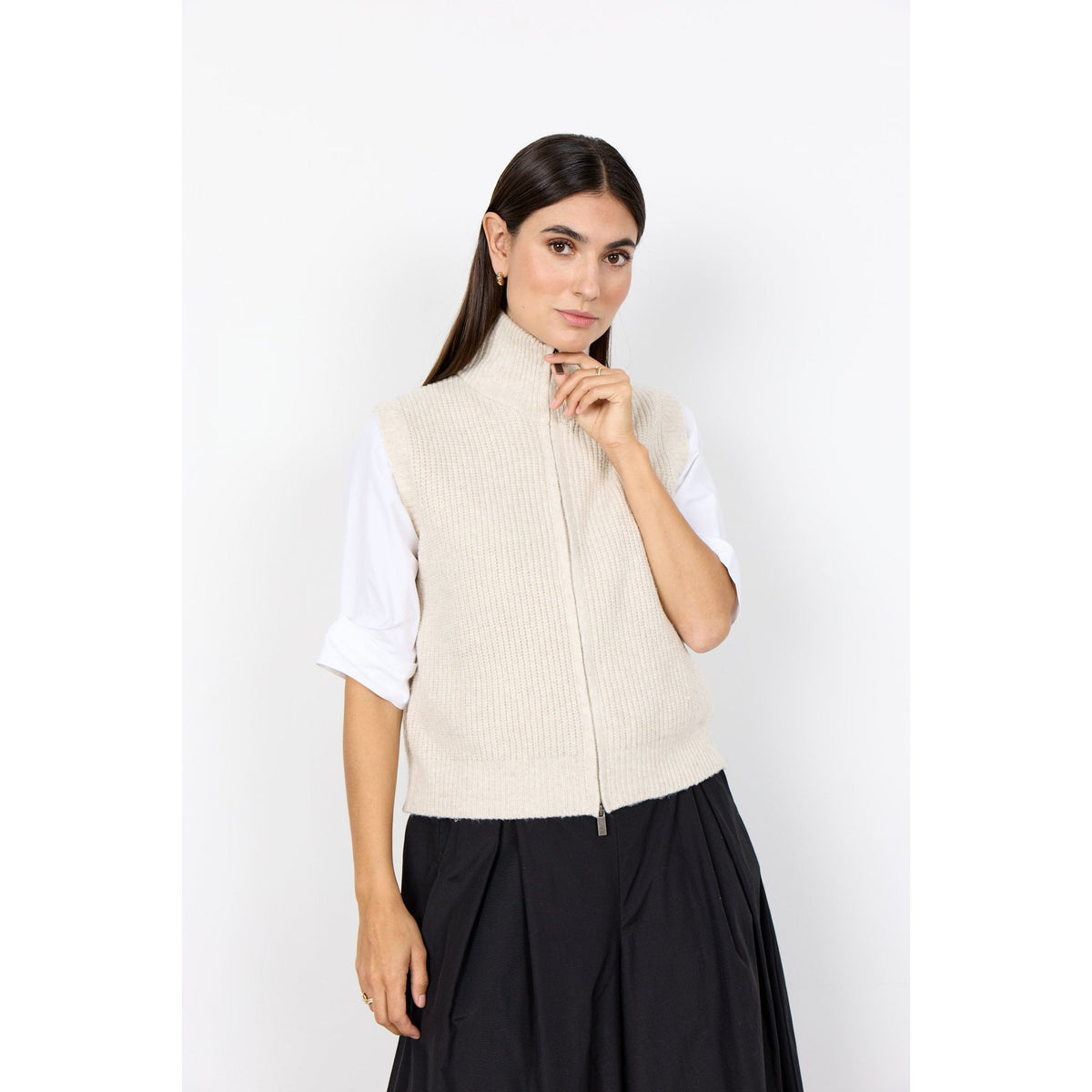 SC-Gith 1 Textured Knit Waistcoat