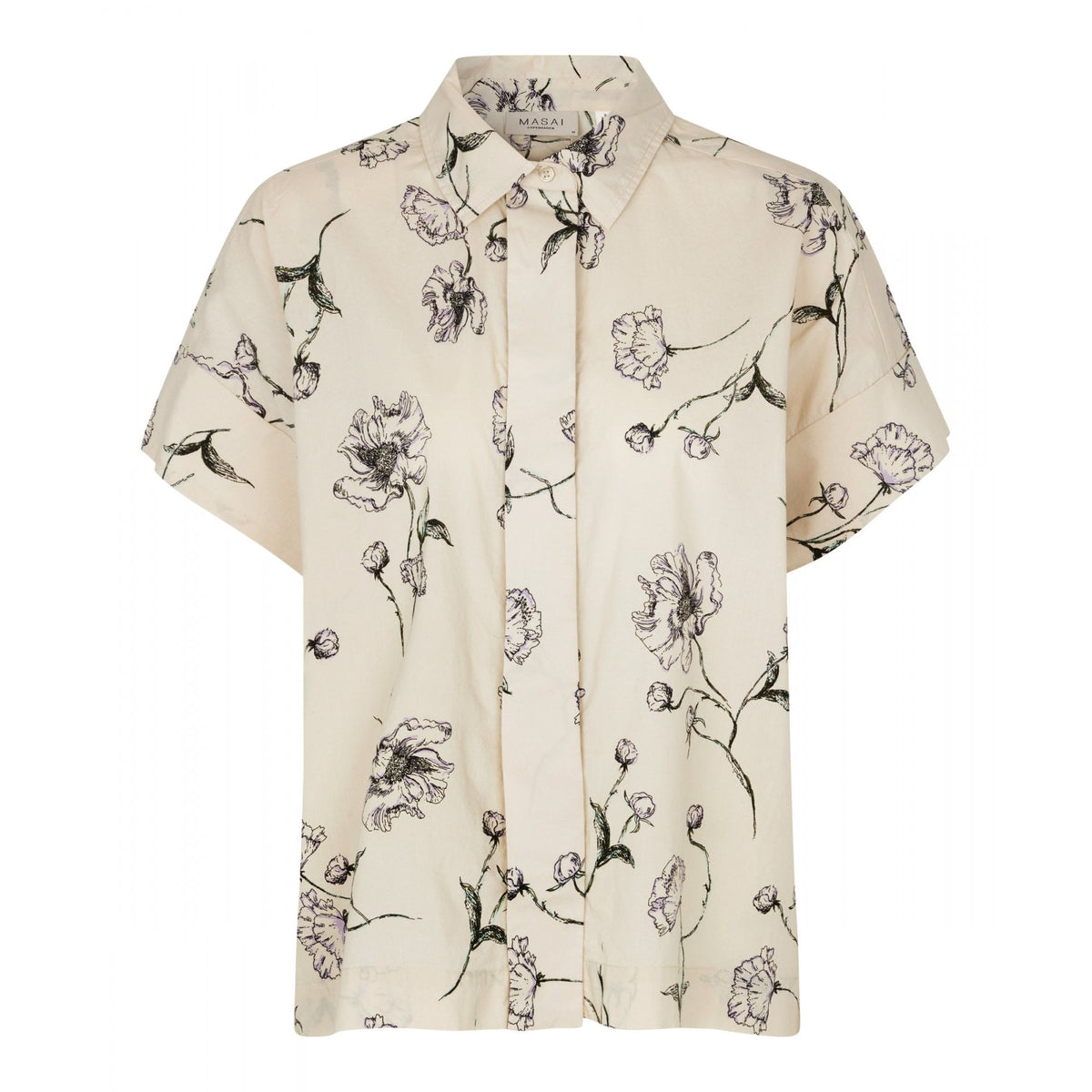 MaIrelina Floral Print Short Sleeve Shirt