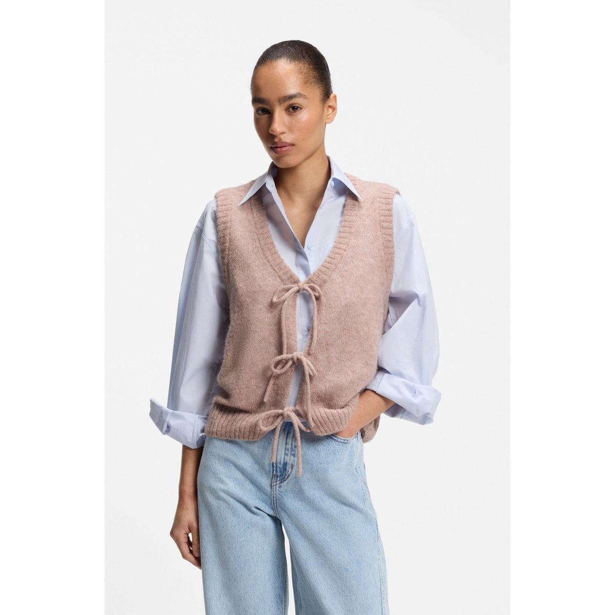Frig Italian Yarn Tie Front Cardigan