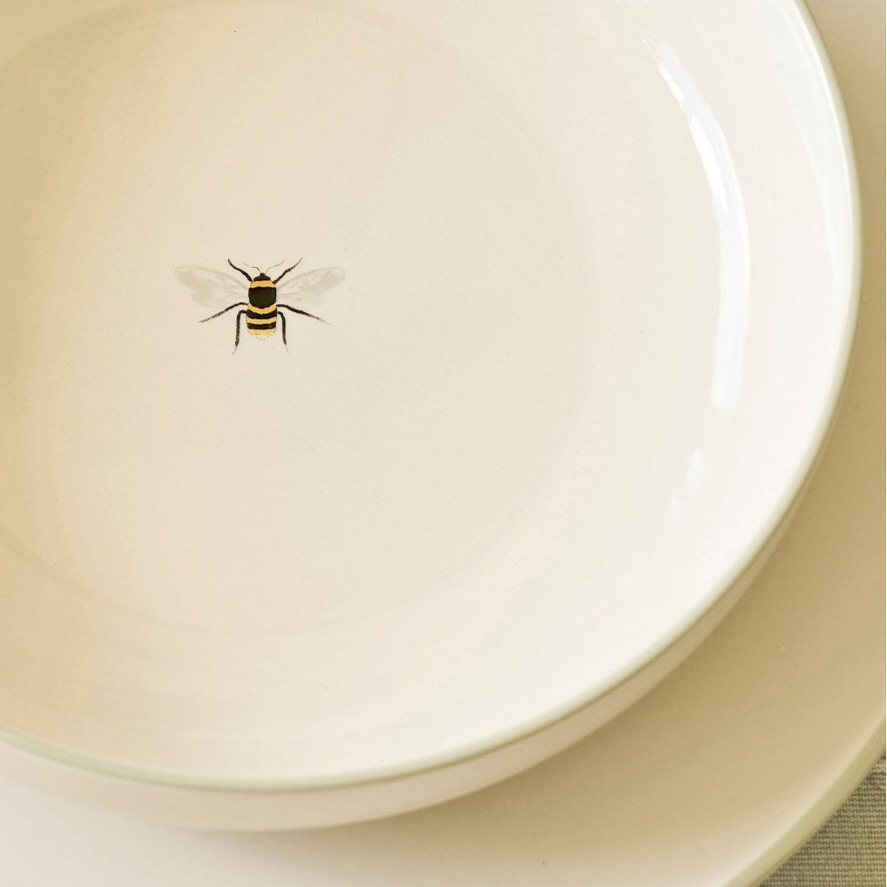 Bees Stoneware Pasta Bowl