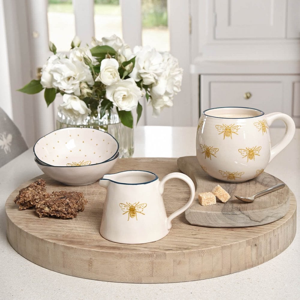 Honey Bees Mini Stoneware Jug