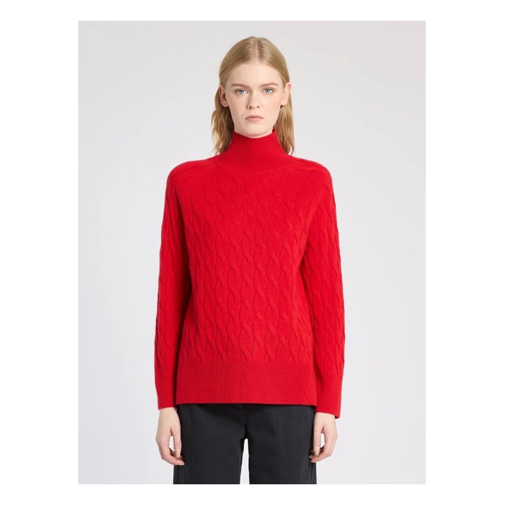 MLSGATTONI Cable Knit Mock Neck Jumper