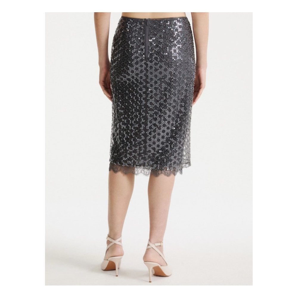 MLSAGEVOLE Sequinned and Beaded Skirt