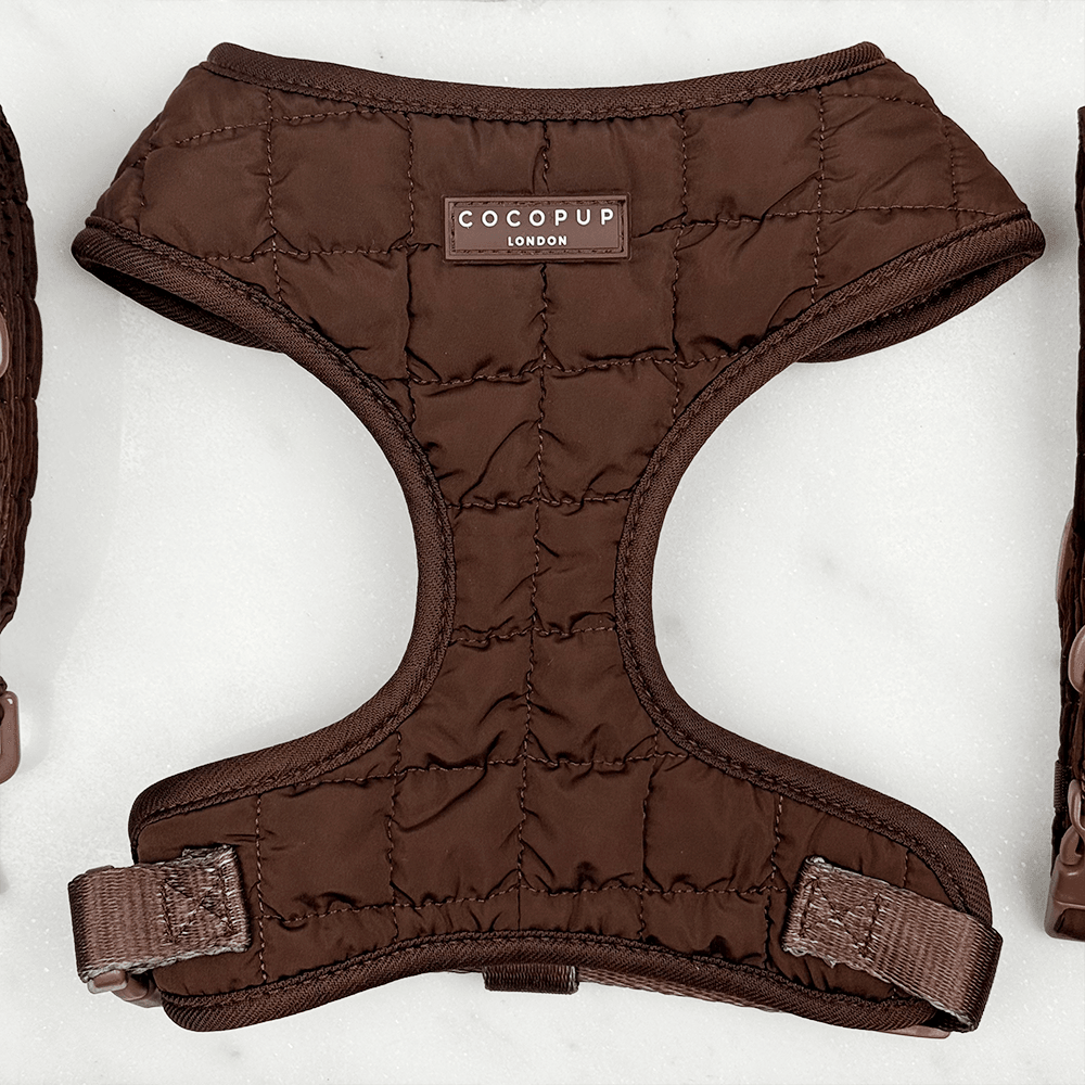Espresso Quilted Adjustable Neck Harness