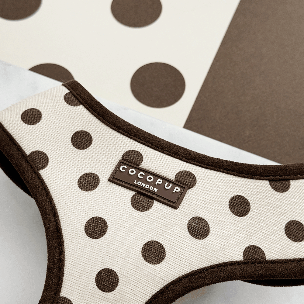 Tiramisu Polka Dot Adjustable Neck Harness