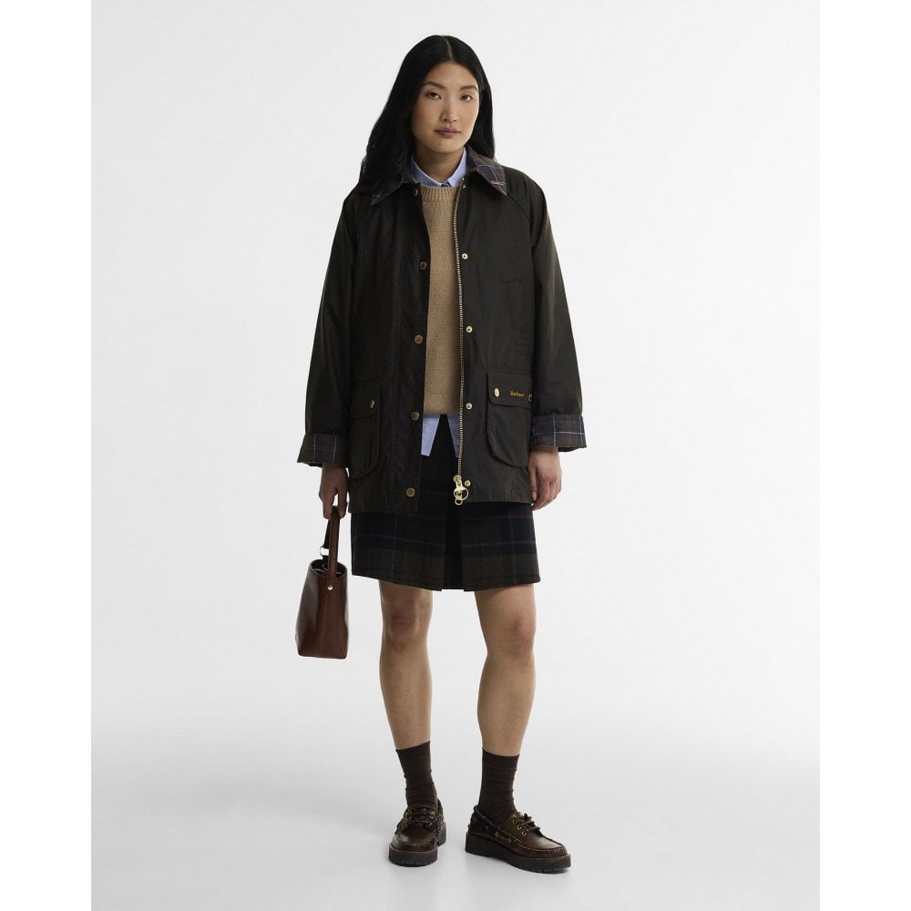 Icons Tartan Collar Modern Beadnell Waxed Jacket