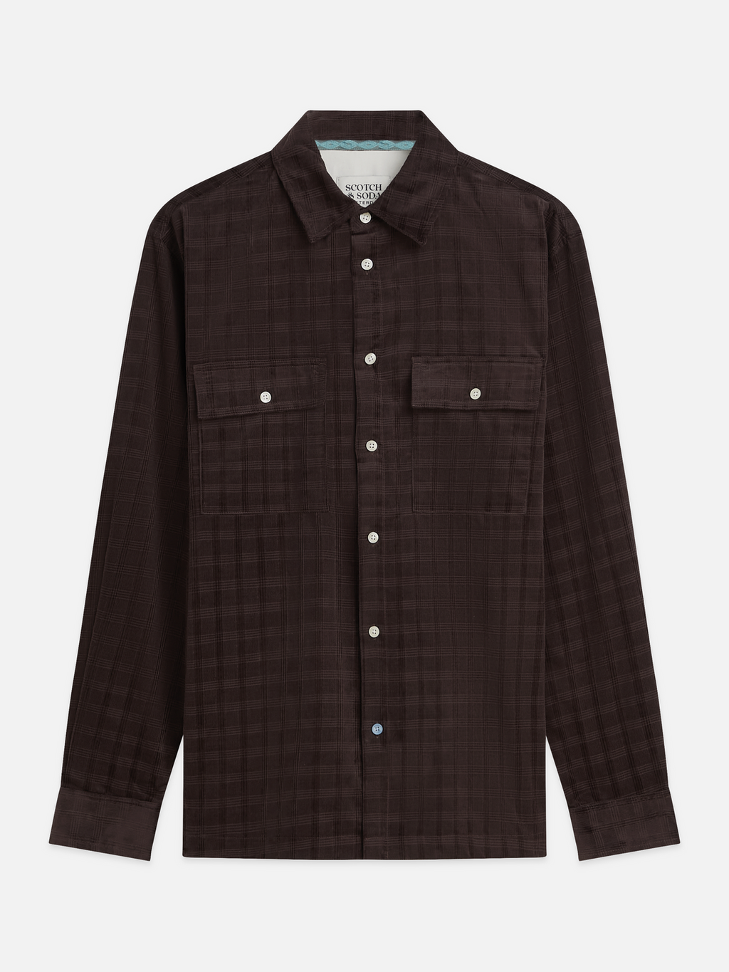 Check Cotton Corduroy Relaxed Shirt