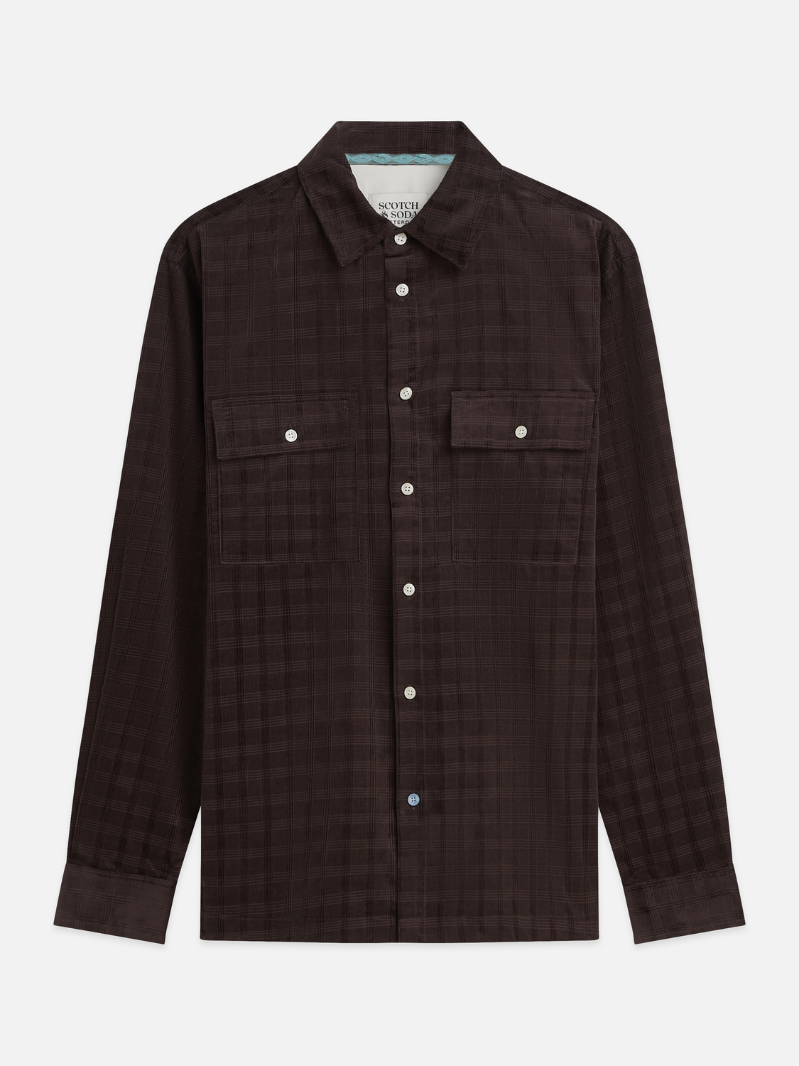 Check Cotton Corduroy Relaxed Shirt