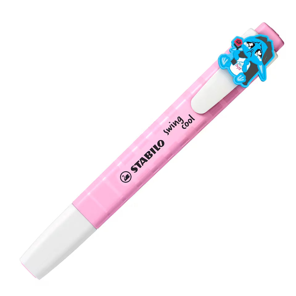 STABILO swing cool KPop Demon Hunters - Highlighter - Colour-Mix Box of 10 - with Assorted Characters Designs with Charm