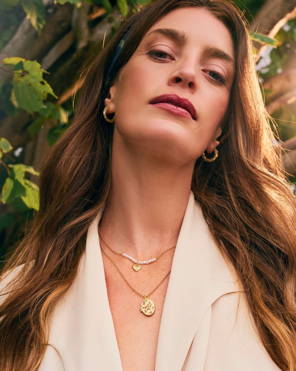 Niva Mistletoe Heart Pearl Necklace