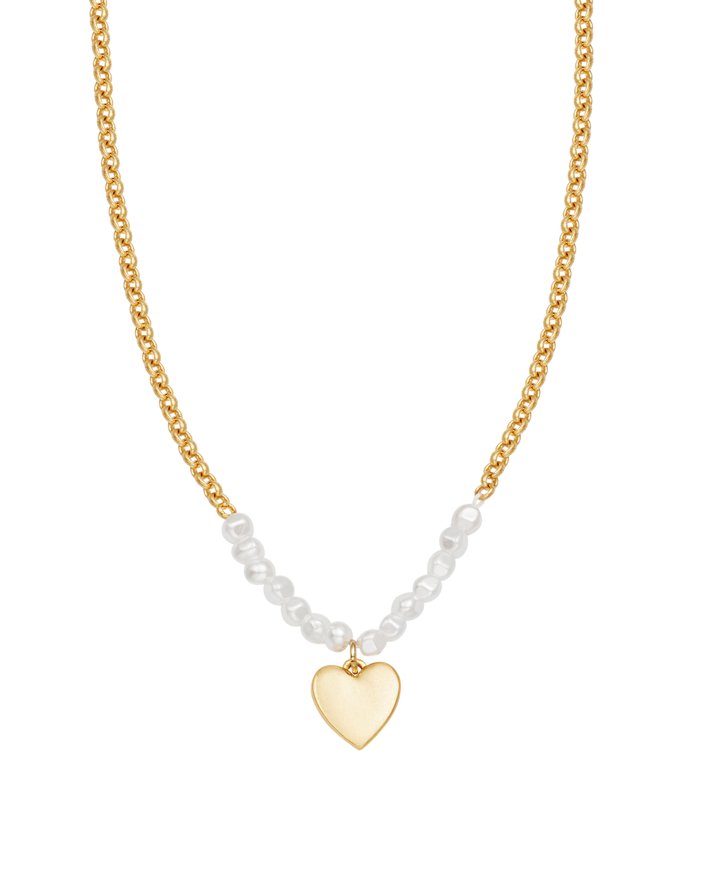 Niva Mistletoe Heart Pearl Necklace