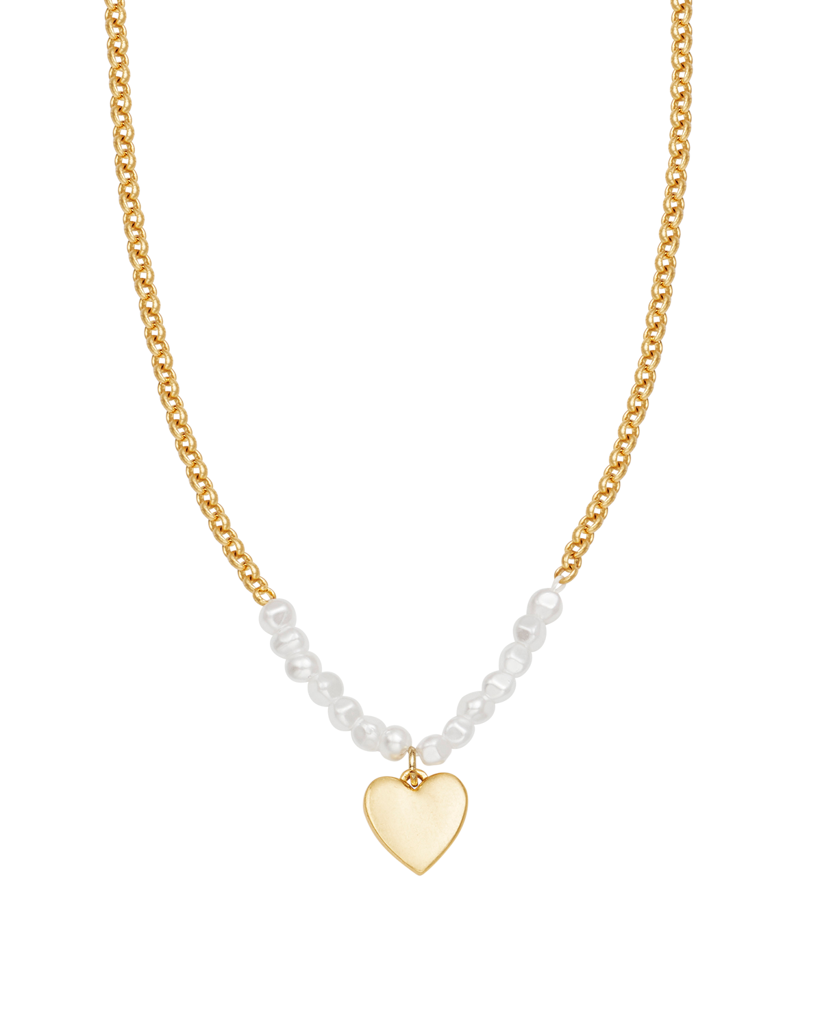 Niva Mistletoe Heart Pearl Necklace