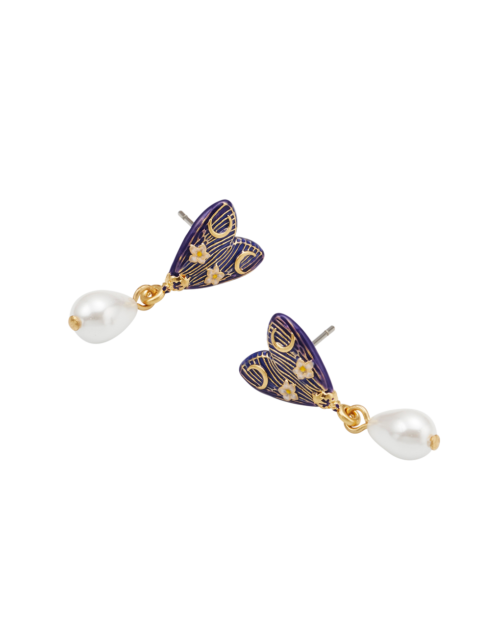 Jasmine Moon Butterfly Pearl Earrings OS