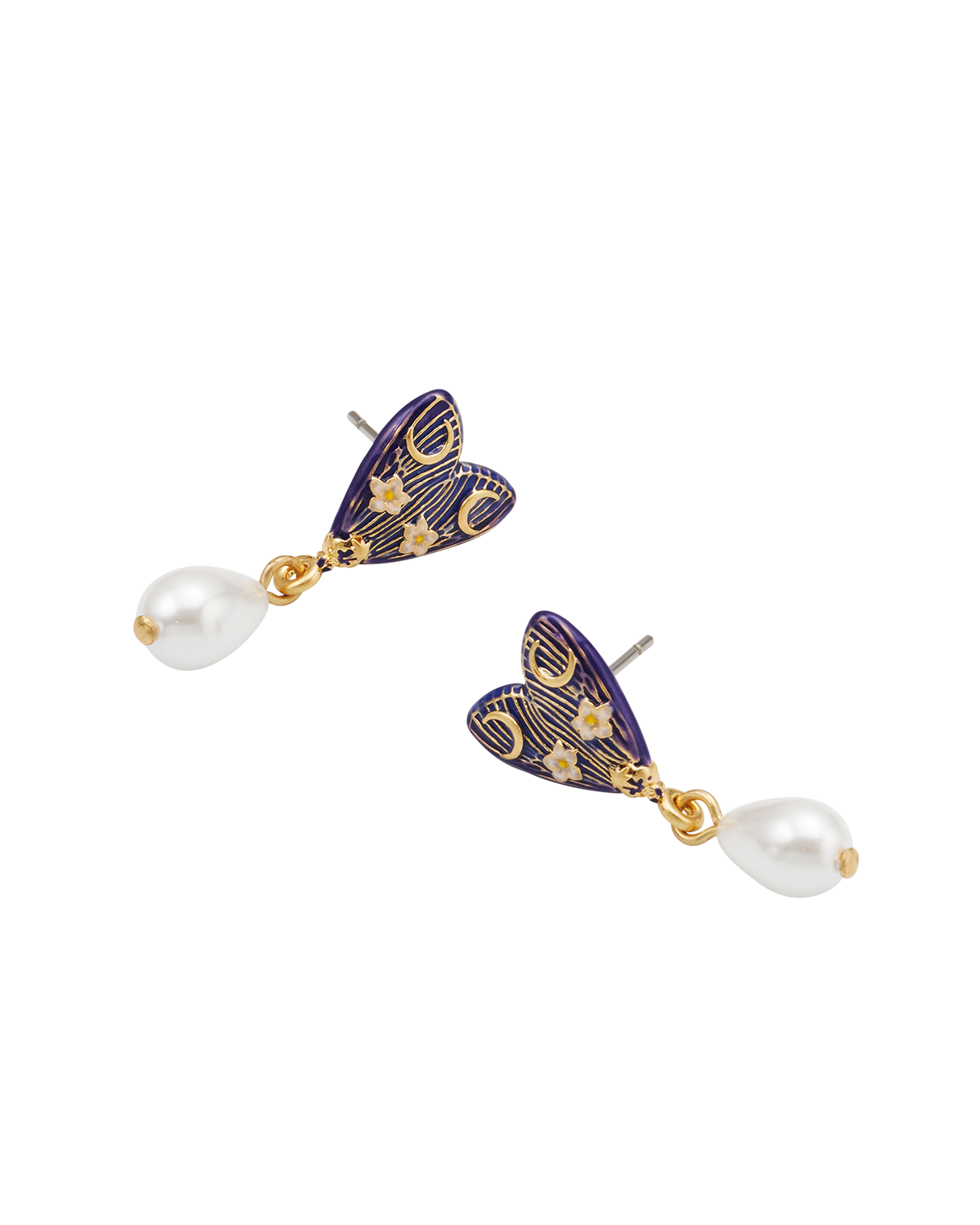 Jasmine Moon Butterfly Pearl Earrings OS