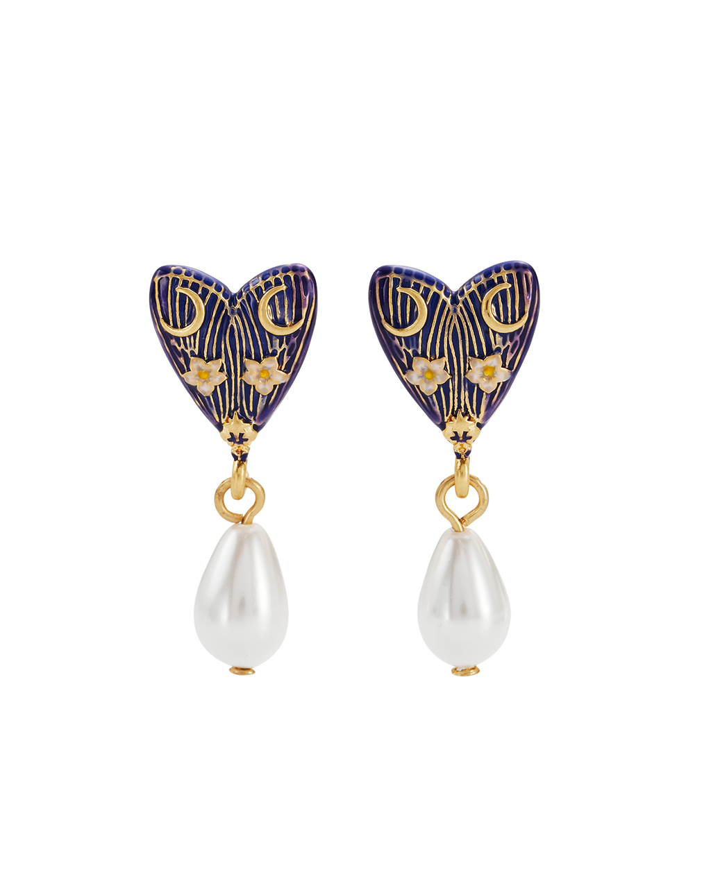 Jasmine Moon Butterfly Pearl Earrings OS