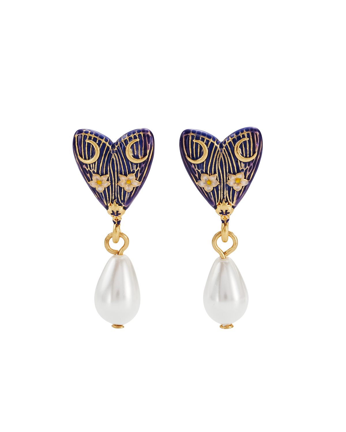 Jasmine Moon Butterfly Pearl Earrings OS