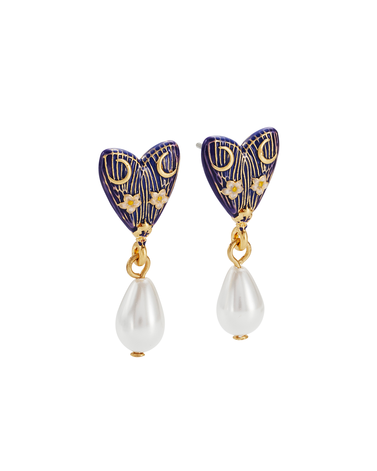 Jasmine Moon Butterfly Pearl Earrings OS