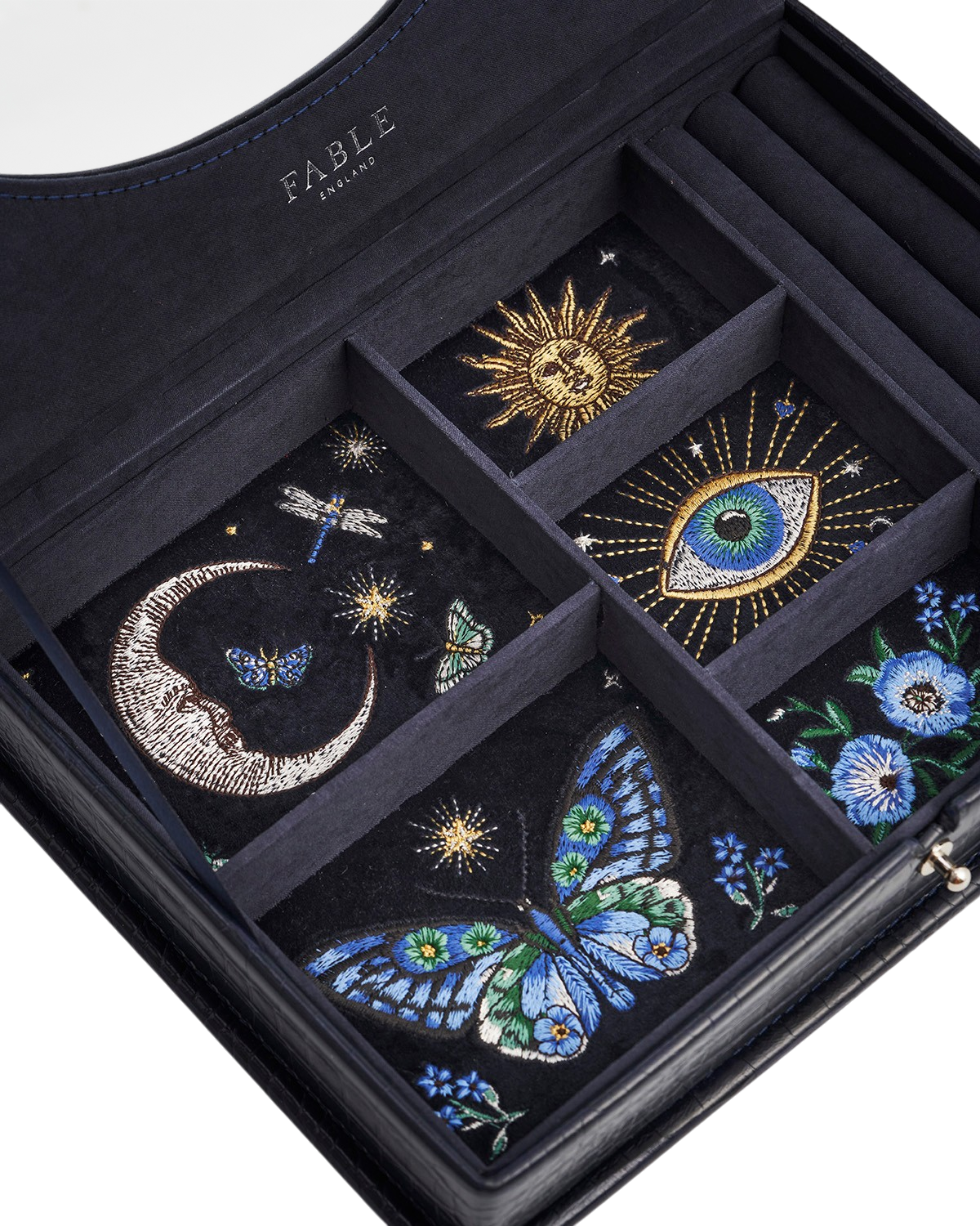 Night Sky Embroidered Large Jewellery Box