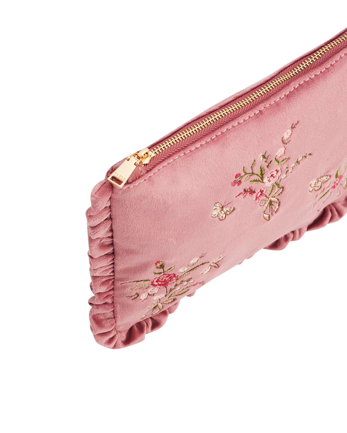 Floral Posy Embroidered Medium Pouch