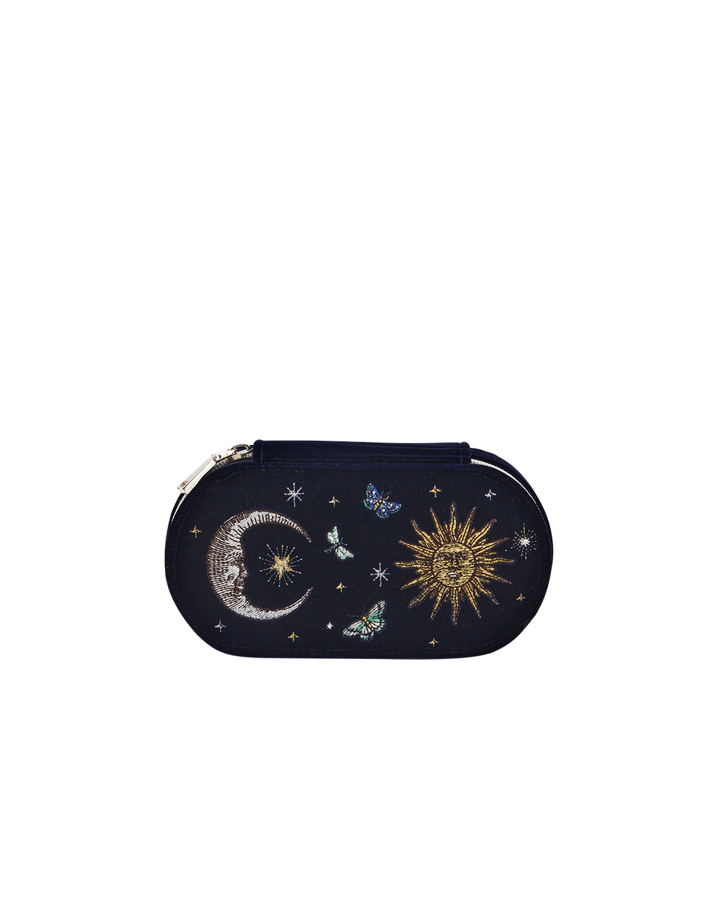 Night Sky Embroidered Oval Jewellery Box