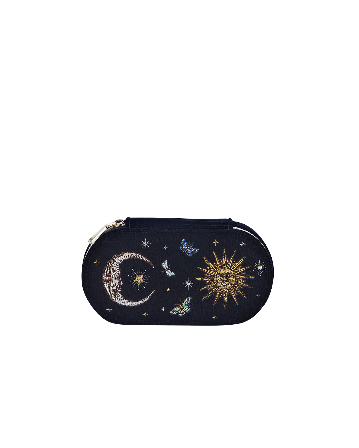 Night Sky Embroidered Oval Jewellery Box