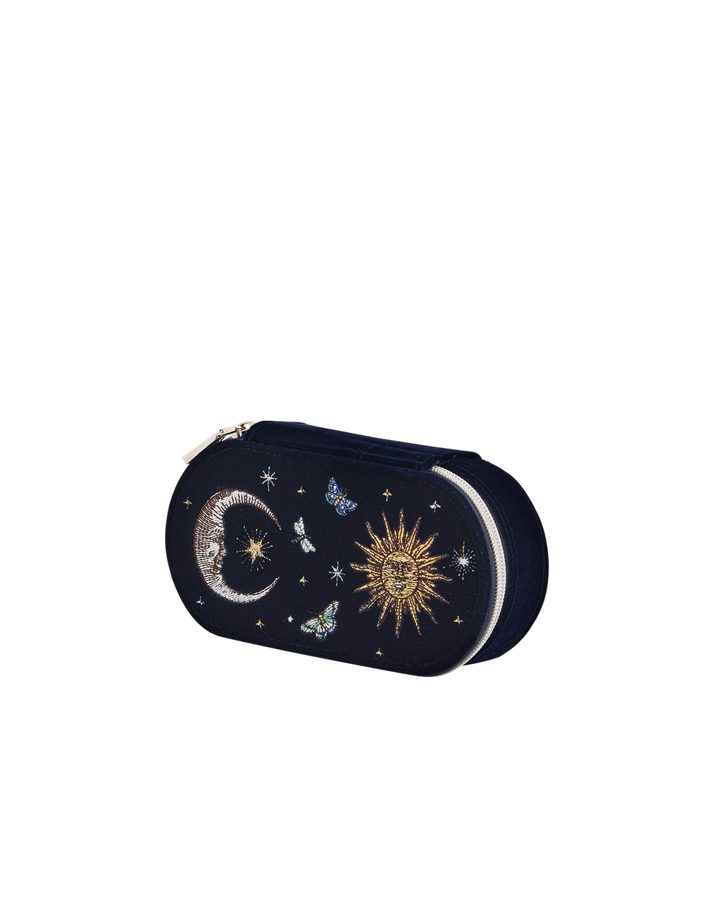 Night Sky Embroidered Oval Jewellery Box