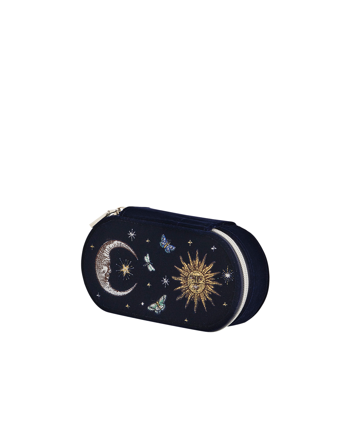 Night Sky Embroidered Oval Jewellery Box