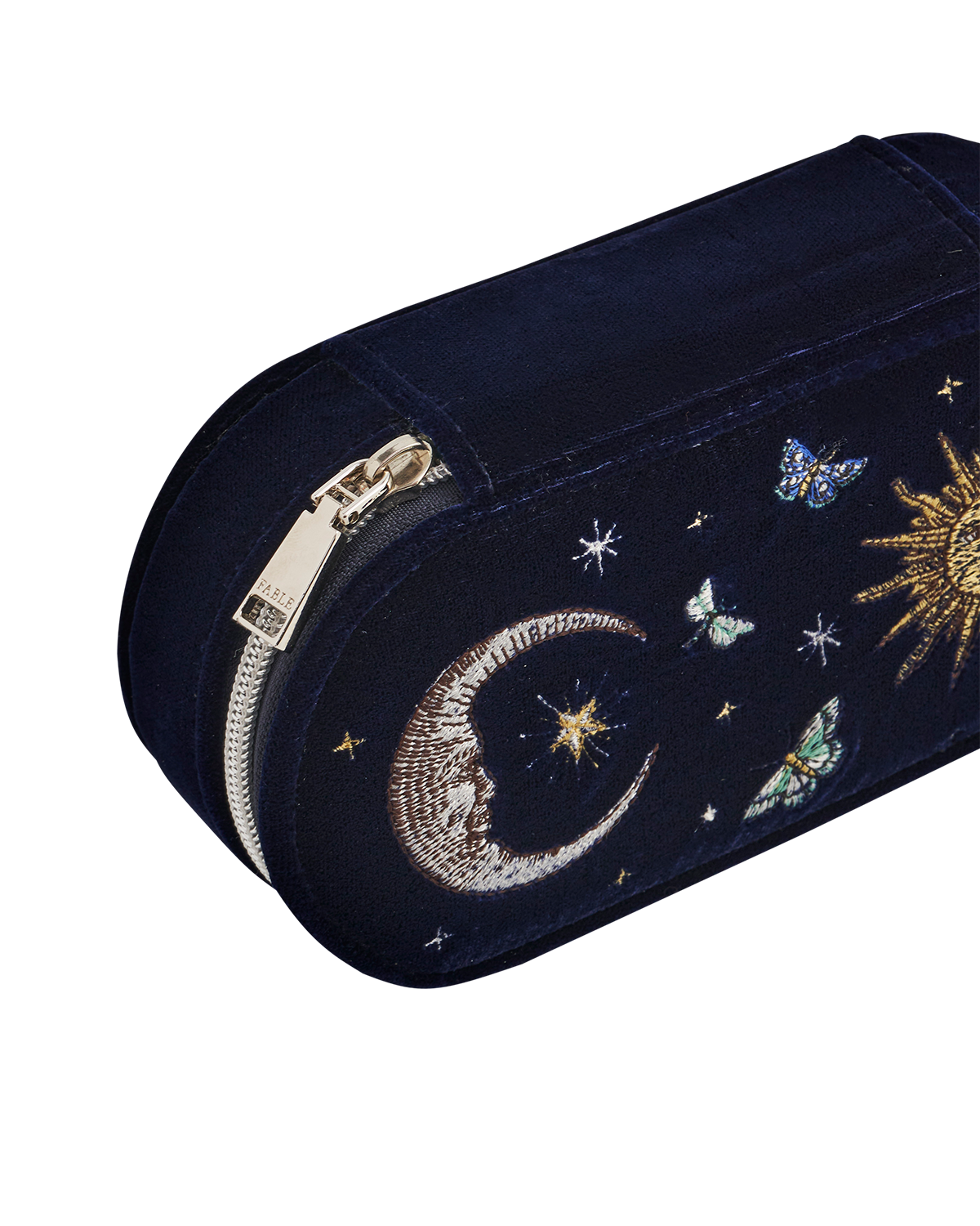 Night Sky Embroidered Oval Jewellery Box