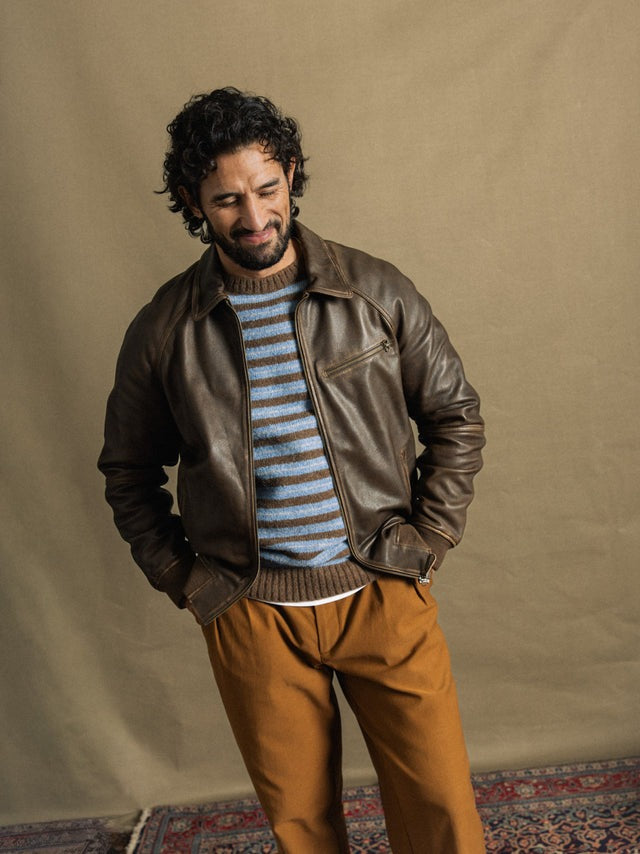 MMGThom Leather Bomber Jacket