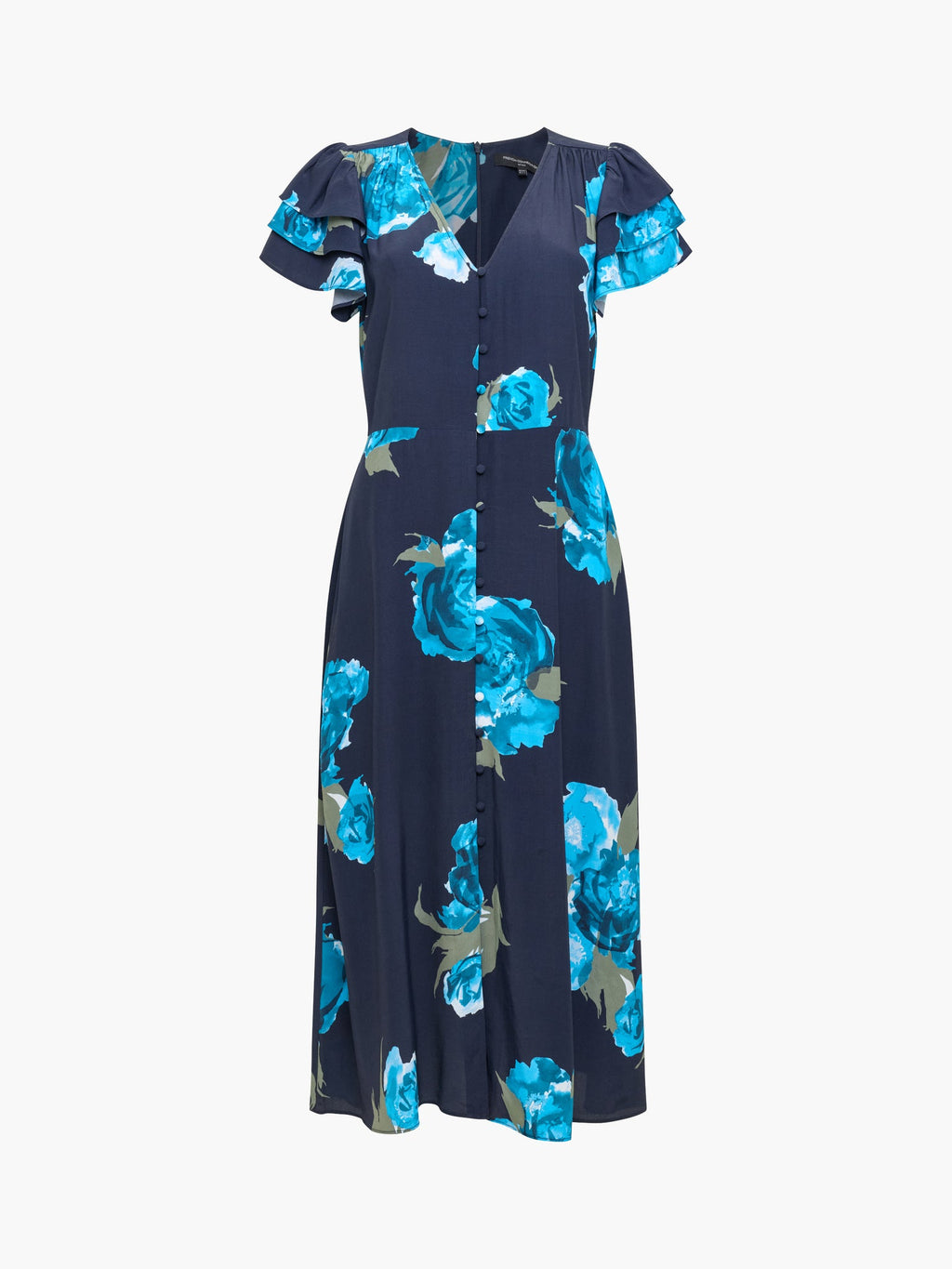 Lara Eco Floral Button-Through Midi Tea Dress