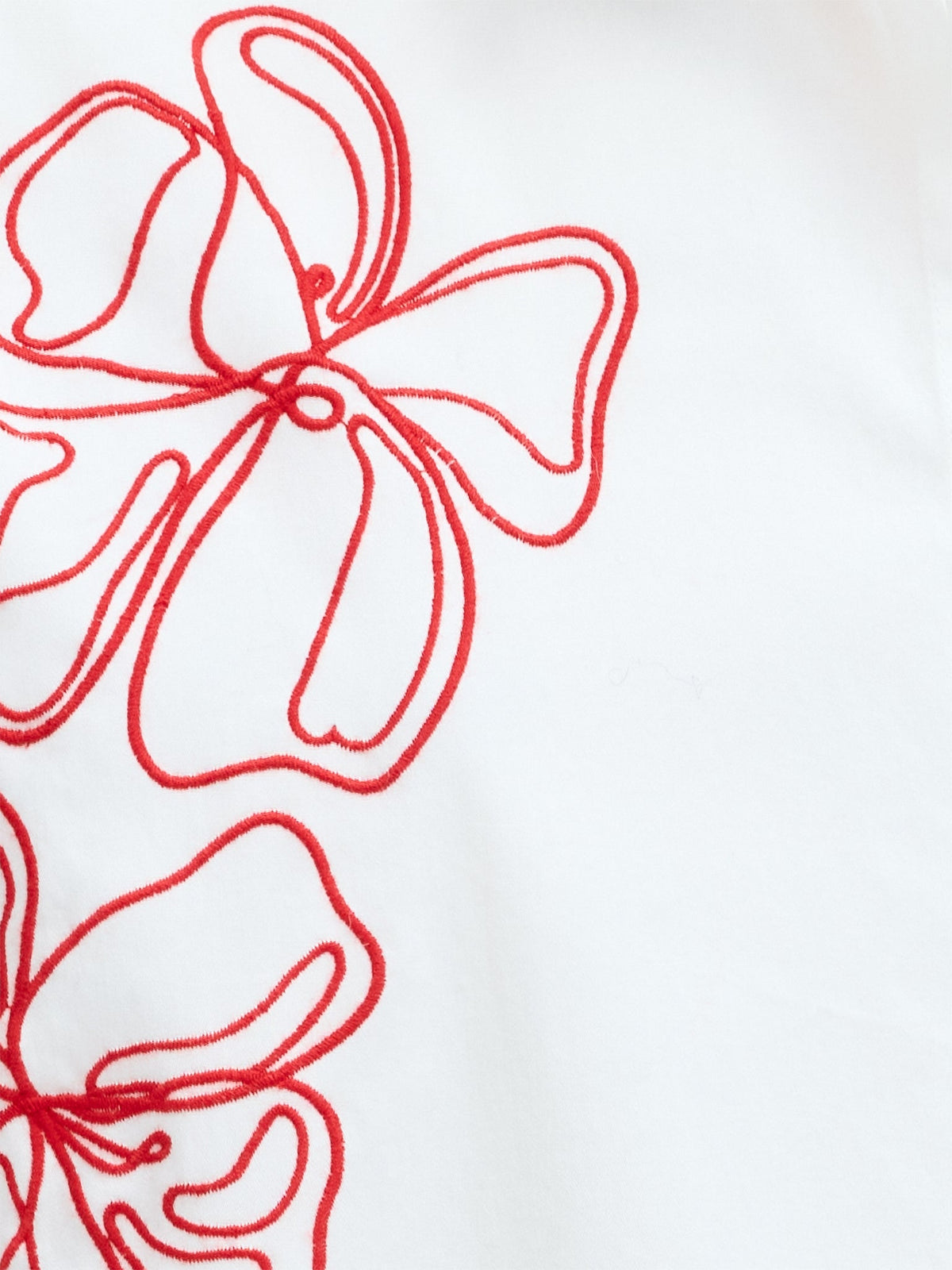 Alexis Cotton Floral Outline Embroidered Shirt